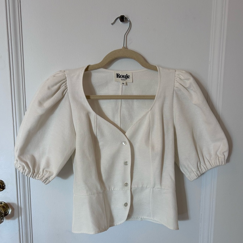 Rouje Cream Puff Sleeve Blouse